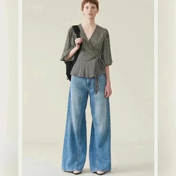 Ganni Wrap Cotton Blouse - Picture 6 of 6